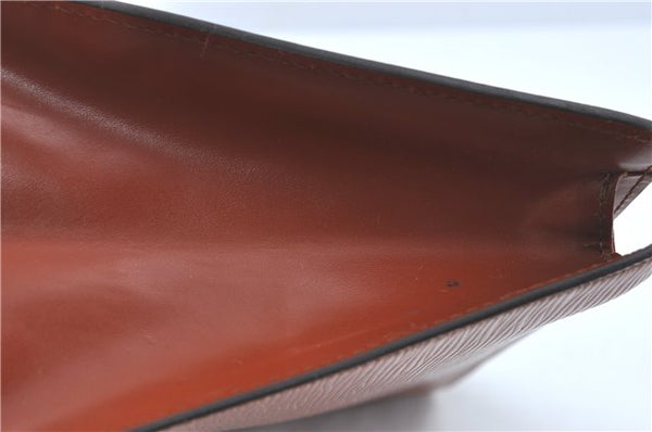 Authentic Louis Vuitton Epi Montaigne 27 Clutch Bag Brown M52653 LV J1962