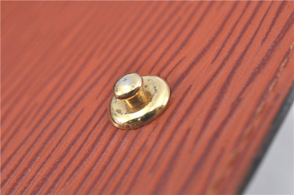 Authentic Louis Vuitton Epi Montaigne 27 Clutch Bag Brown M52653 LV J1962