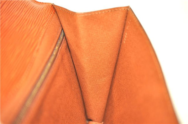 Authentic Louis Vuitton Epi Montaigne 27 Clutch Bag Brown M52653 LV J1962