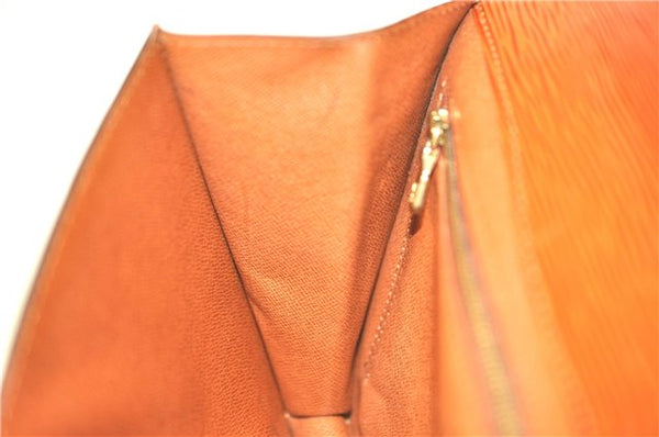 Authentic Louis Vuitton Epi Montaigne 27 Clutch Bag Brown M52653 LV J1962