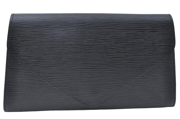 Authentic Louis Vuitton Epi Arts Deco Clutch Bag Black M52632 LV J1964