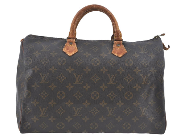 Authentic Louis Vuitton Monogram Speedy 35 Hand Boston Bag M41524 LV J1965