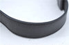 Authentic Ferragamo Gancini Leather Mouton Shoulder Bag Purse Black J1966