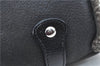 Authentic Ferragamo Gancini Leather Mouton Shoulder Bag Purse Black J1966