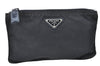Authentic PRADA Nylon Pouch Purse Purse Black J1968