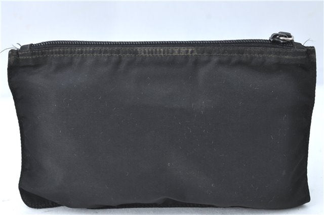 Authentic PRADA Nylon Pouch Purse Purse Black J1968