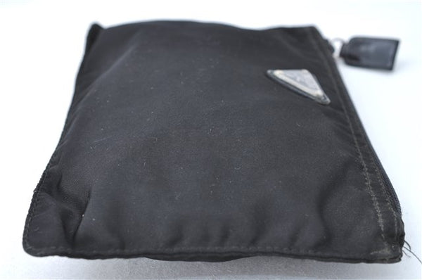Authentic PRADA Nylon Pouch Purse Purse Black J1968