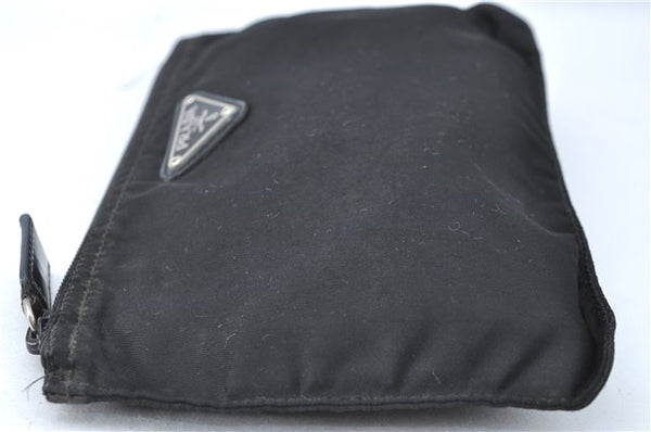 Authentic PRADA Nylon Pouch Purse Purse Black J1968