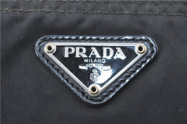 Authentic PRADA Nylon Pouch Purse Purse Black J1968