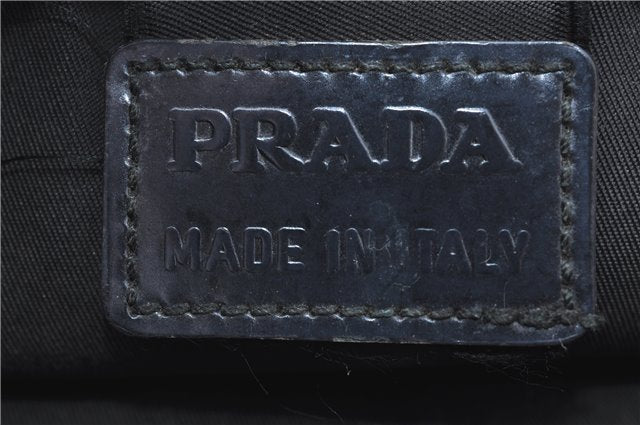 Authentic PRADA Nylon Pouch Purse Purse Black J1968