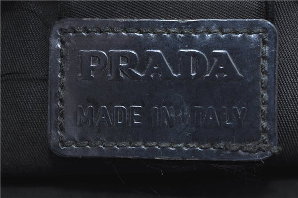 Authentic PRADA Nylon Pouch Purse Purse Black J1968