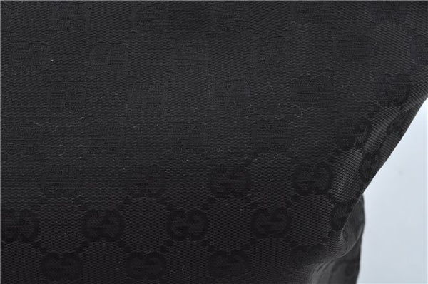 Authentic GUCCI Shoulder Tote Bag Purse GG Canvas Leather 31243 Black J1969