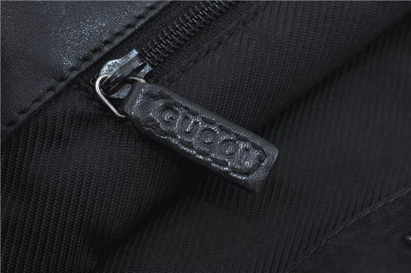 Authentic GUCCI Shoulder Tote Bag Purse GG Canvas Leather 31243 Black J1969