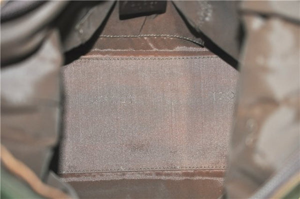 Authentic GUCCI Shoulder Hand Bag Purse Nylon Leather 0000602 Khaki Green J1970