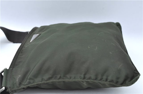 Authentic PRADA Nylon Shoulder Cross Body Bag Purse Khaki Green J1971