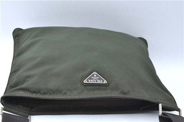 Authentic PRADA Nylon Shoulder Cross Body Bag Purse Khaki Green J1971