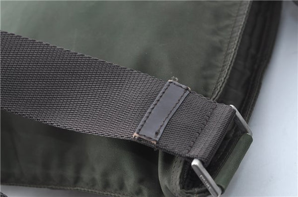 Authentic PRADA Nylon Shoulder Cross Body Bag Purse Khaki Green J1971