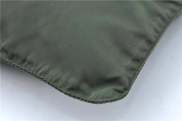 Authentic PRADA Nylon Shoulder Cross Body Bag Purse Khaki Green J1971