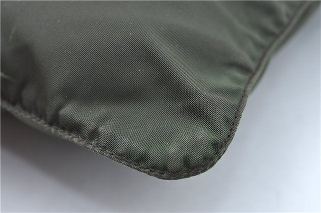 Authentic PRADA Nylon Shoulder Cross Body Bag Purse Khaki Green J1971