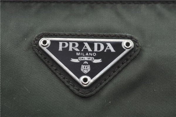 Authentic PRADA Nylon Shoulder Cross Body Bag Purse Khaki Green J1971