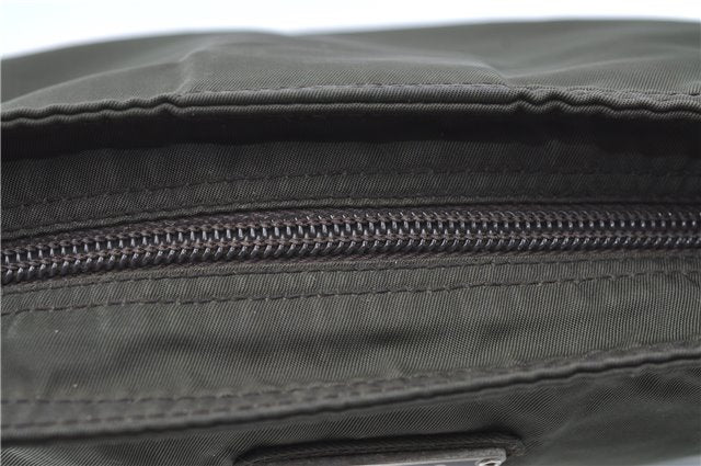 Authentic PRADA Nylon Shoulder Cross Body Bag Purse Khaki Green J1971