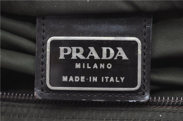 Authentic PRADA Nylon Shoulder Cross Body Bag Purse Khaki Green J1971