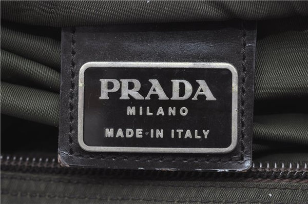 Authentic PRADA Nylon Shoulder Cross Body Bag Purse Khaki Green J1971