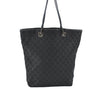 Authentic GUCCI Shoulder Tote Bag Purse GG Canvas Leather 0021098 Black J1973