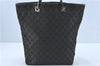 Authentic GUCCI Shoulder Tote Bag Purse GG Canvas Leather 0021098 Black J1973