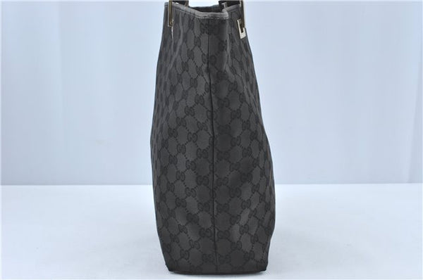 Authentic GUCCI Shoulder Tote Bag Purse GG Canvas Leather 0021098 Black J1973