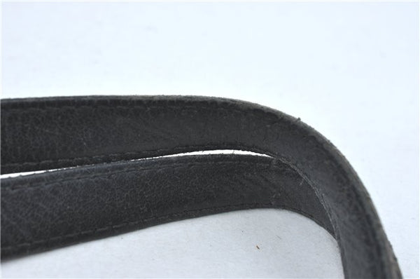 Authentic GUCCI Shoulder Tote Bag Purse GG Canvas Leather 0021098 Black J1973