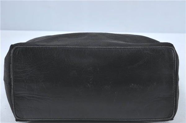 Authentic GUCCI Shoulder Tote Bag Purse GG Canvas Leather 0021098 Black J1973