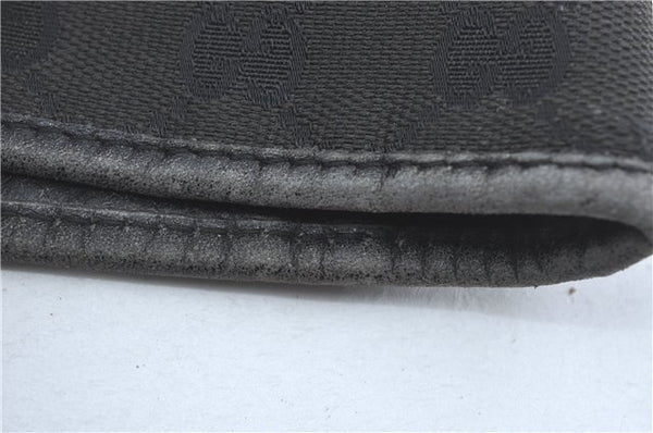 Authentic GUCCI Shoulder Tote Bag Purse GG Canvas Leather 0021098 Black J1973