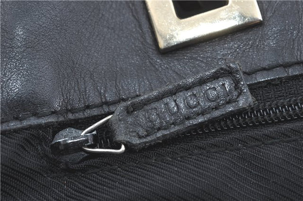 Authentic GUCCI Shoulder Tote Bag Purse GG Canvas Leather 0021098 Black J1973