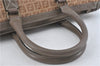 Authentic FENDI Zucchino Hand Boston Bag Purse Canvas Leather Beige J1974