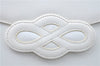 Authentic YVES SAINT LAURENT Clutch Bag Purse Leather White J1975