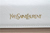 Authentic YVES SAINT LAURENT Clutch Bag Purse Leather White J1975