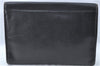 Authentic CELINE Documents Case Leather Black J1977