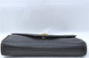 Authentic CELINE Documents Case Leather Black J1977