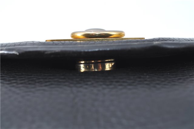Authentic CELINE Documents Case Leather Black J1977