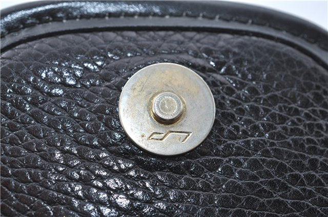 Authentic CELINE Documents Case Leather Black J1977