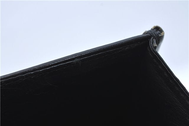 Authentic CELINE Documents Case Leather Black J1977