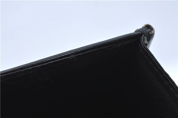 Authentic CELINE Documents Case Leather Black J1977