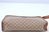 Authentic CELINE Macadam Blason Clutch Hand Bag PVC Leather Beige Brown J1978