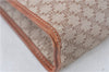Authentic CELINE Macadam Blason Clutch Hand Bag PVC Leather Beige Brown J1978