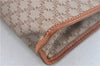 Authentic CELINE Macadam Blason Clutch Hand Bag PVC Leather Beige Brown J1978