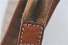 Authentic CELINE Macadam Blason Clutch Hand Bag PVC Leather Beige Brown J1978