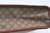 Authentic CELINE Macadam Blason Clutch Hand Bag PVC Leather Beige Brown J1978