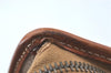 Authentic CELINE Macadam Blason Clutch Hand Bag PVC Leather Beige Brown J1978