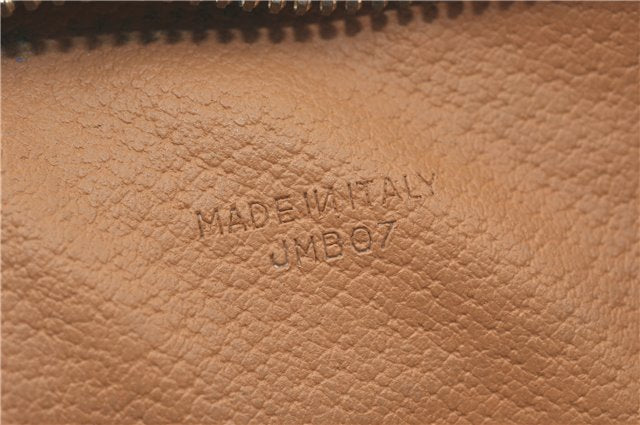 Authentic CELINE Macadam Blason Clutch Hand Bag PVC Leather Beige Brown J1978